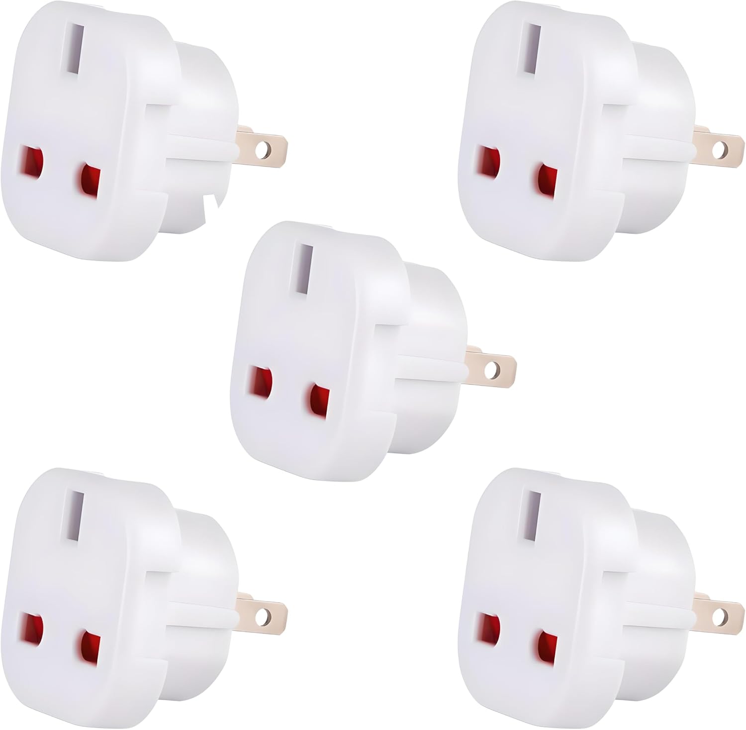 Double Dragon UK to US and Australia, 3-Pin to 2-Pin Travel Adapter | Plug Converter for USA, Canada, Japan, Thailand, Taiwan, Australia, China, New Zealand and more, Swivel Pins, Pack of 5 Double Dragon UK to US and Australia, 3-Pin to 2-Pin Travel Adapter | Plug Converter for USA, Canada, Japan, Thailand, Taiwan, Australia, China, New Zealand and more, Swivel Pins, Pack of 5