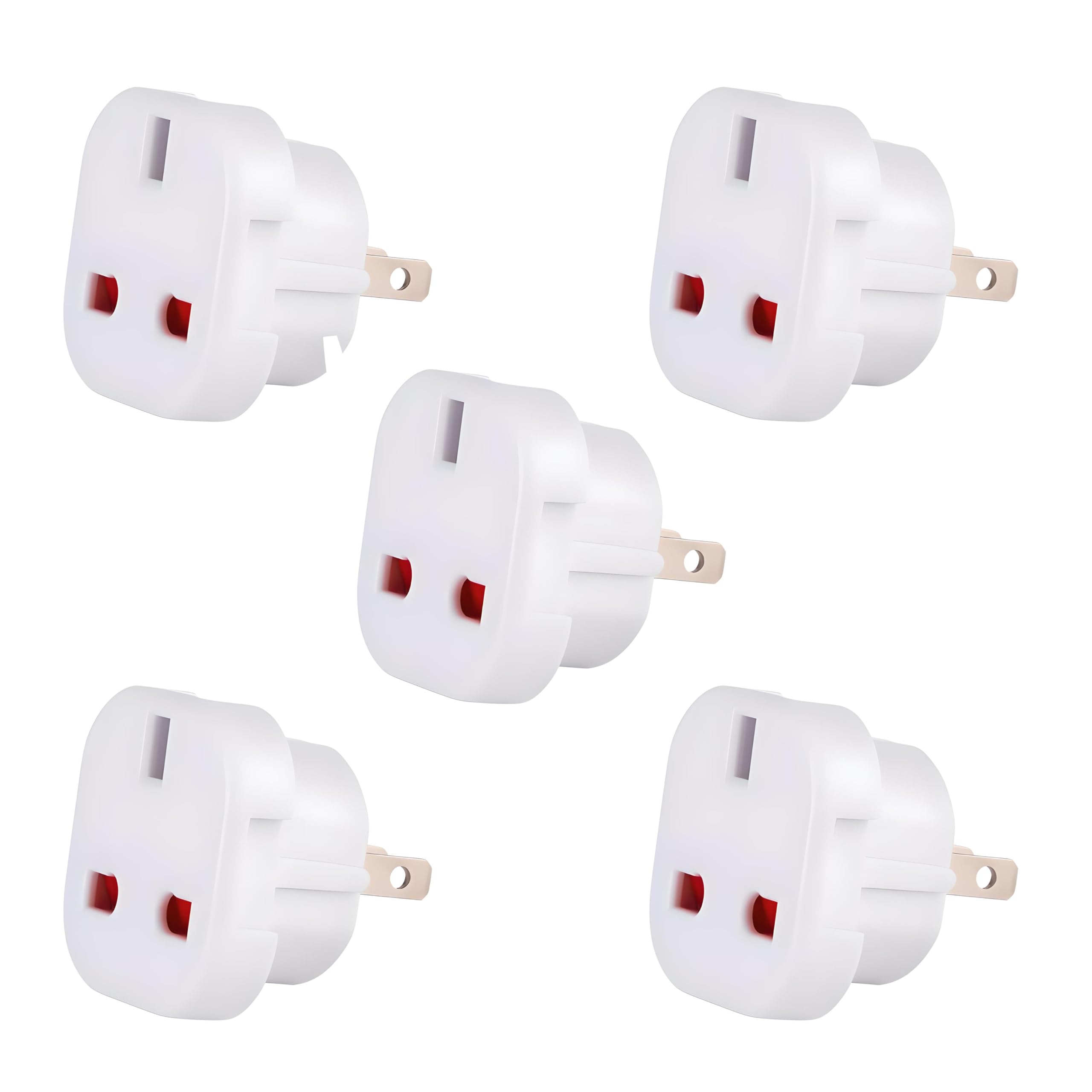 Double Dragon UK to US & Australia Travel Adapter | 3-Pin to 2-Pin Plug Converter with Swivel Pins | Works in USA, Canada, Japan, Thailand, Australia, New Zealand, China & More | 100V-240V | 2-Pack — view 9