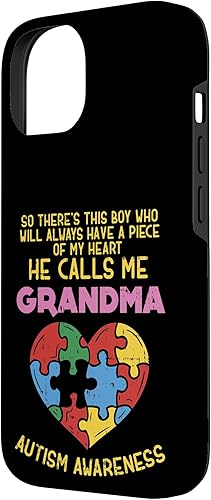 Miniatura 5 de Funda para iPhone 14 Pro Grandma Autismo Concientización Austistic Boy Piece My Heart