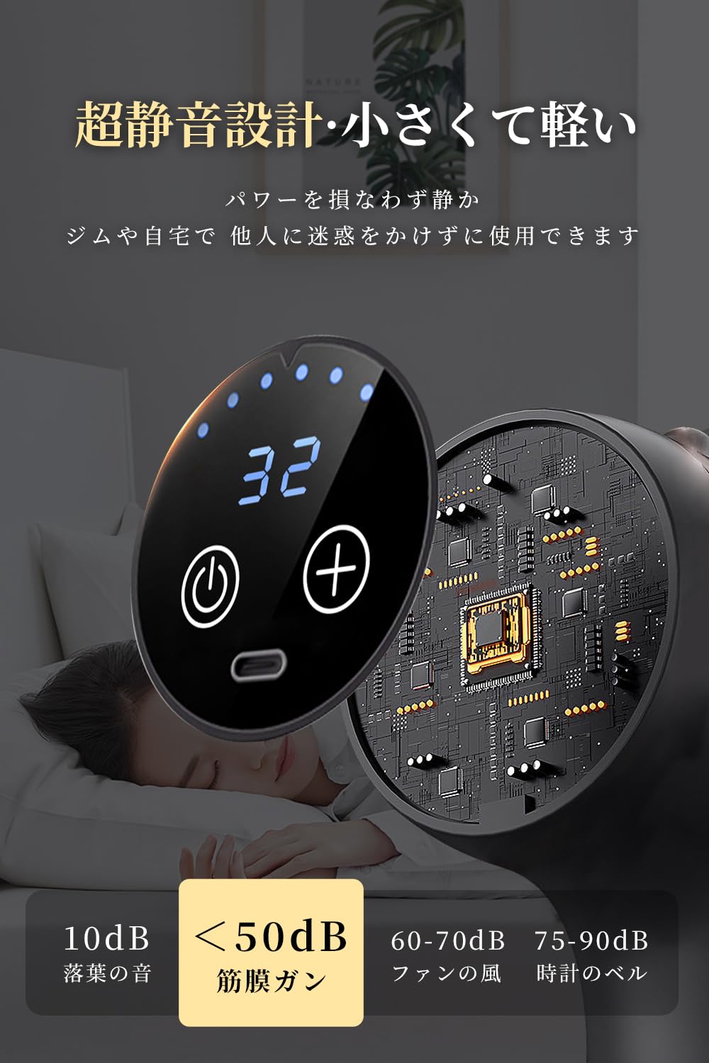 Amazon | TAQISONG 筋膜リリースガン【32段階強力振動+8個ヘッド付属