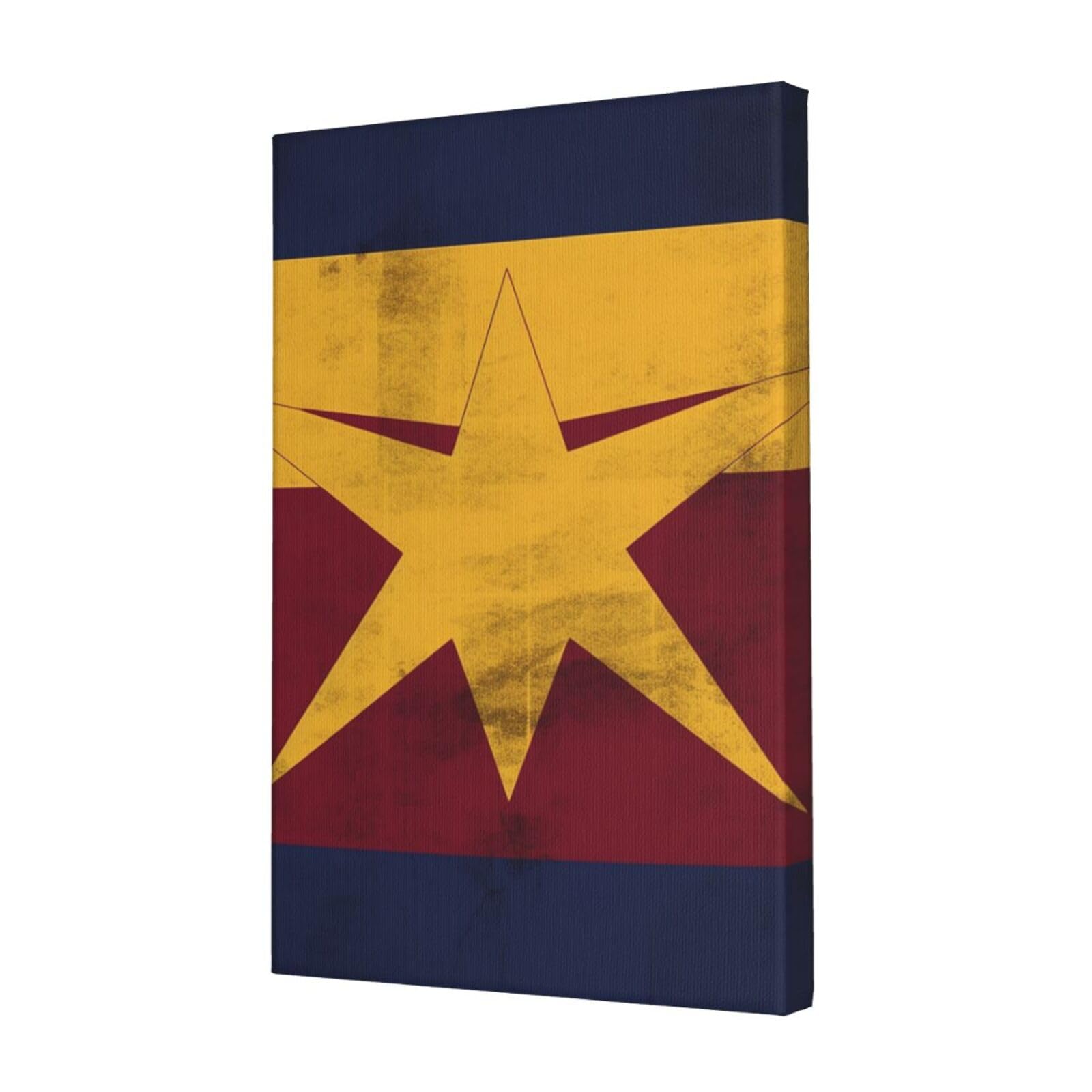 FodPand Arizona Flag Canvas Wall Art for Living Room Wall Decor 12"x18" Modern Artwork Painting Pictures Hanging Canvas Prints Aesthetic Wall Art for Bedroom Bathroom Office Wallart Decor