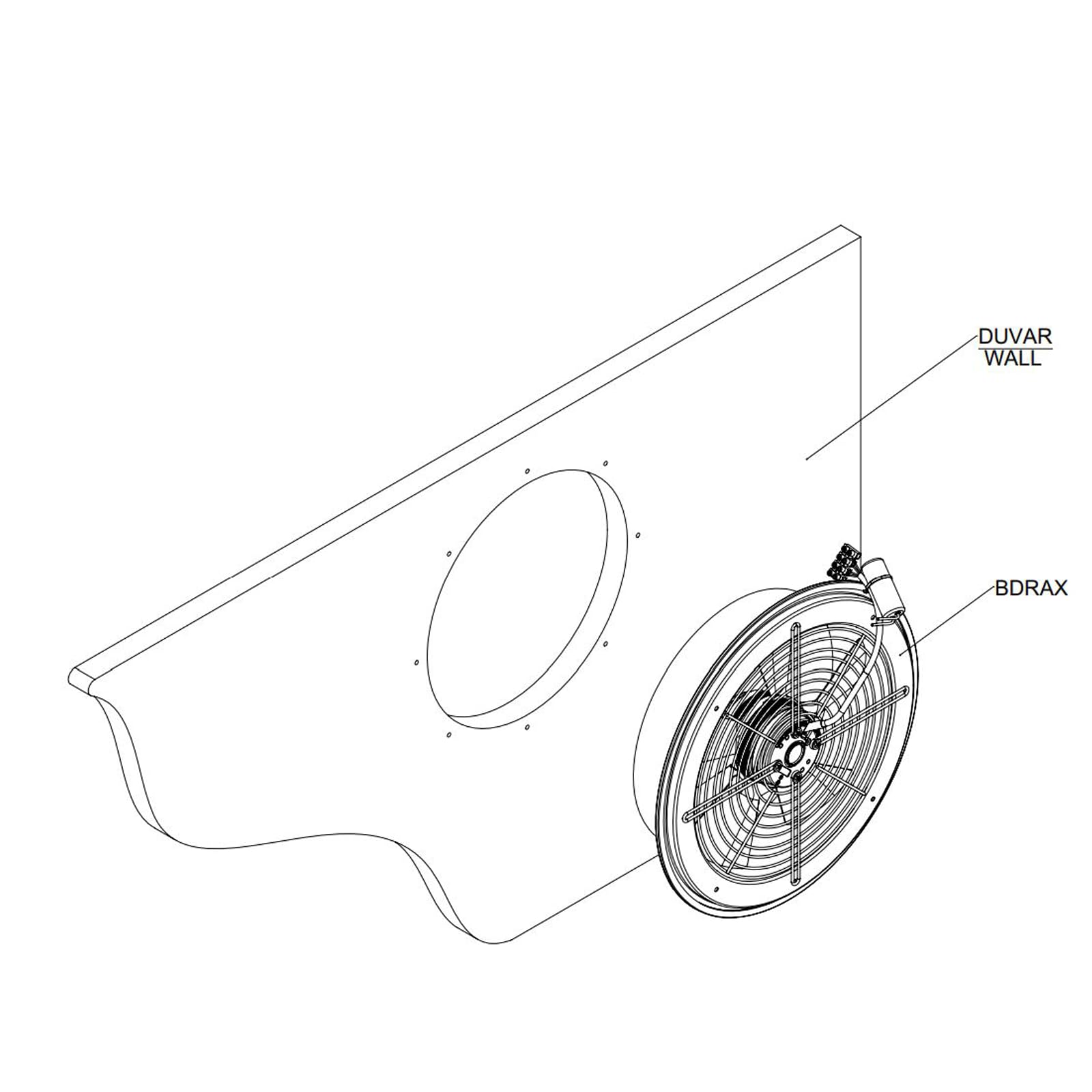 Industrie Ventilator Axiallüfter 230V – Wand & Fensterlüfter für Zu- und Abluft, leise, Drehzahlregelbar Axialventilator 200-mm250mm-300mm-350mm (BDRAX) (250)