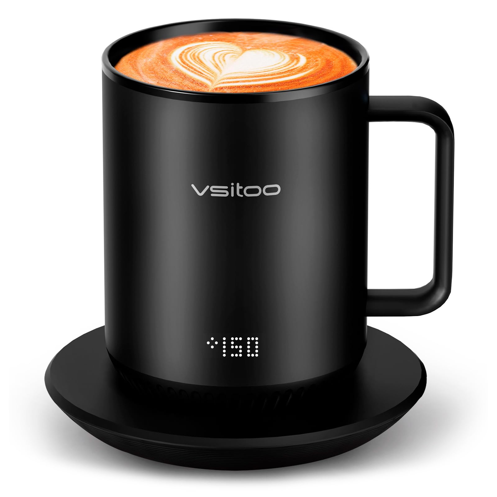 Sponsored Ad - Vsitoo S3 12oz Heated Mug - Temperature Control Smart Mug with Mug Warmer, Perfect for Espresso, Auto-Sensing AI Heats Drinks to 120-150°F Hands-Free.Ideal for Home/Office/Gifts，Black