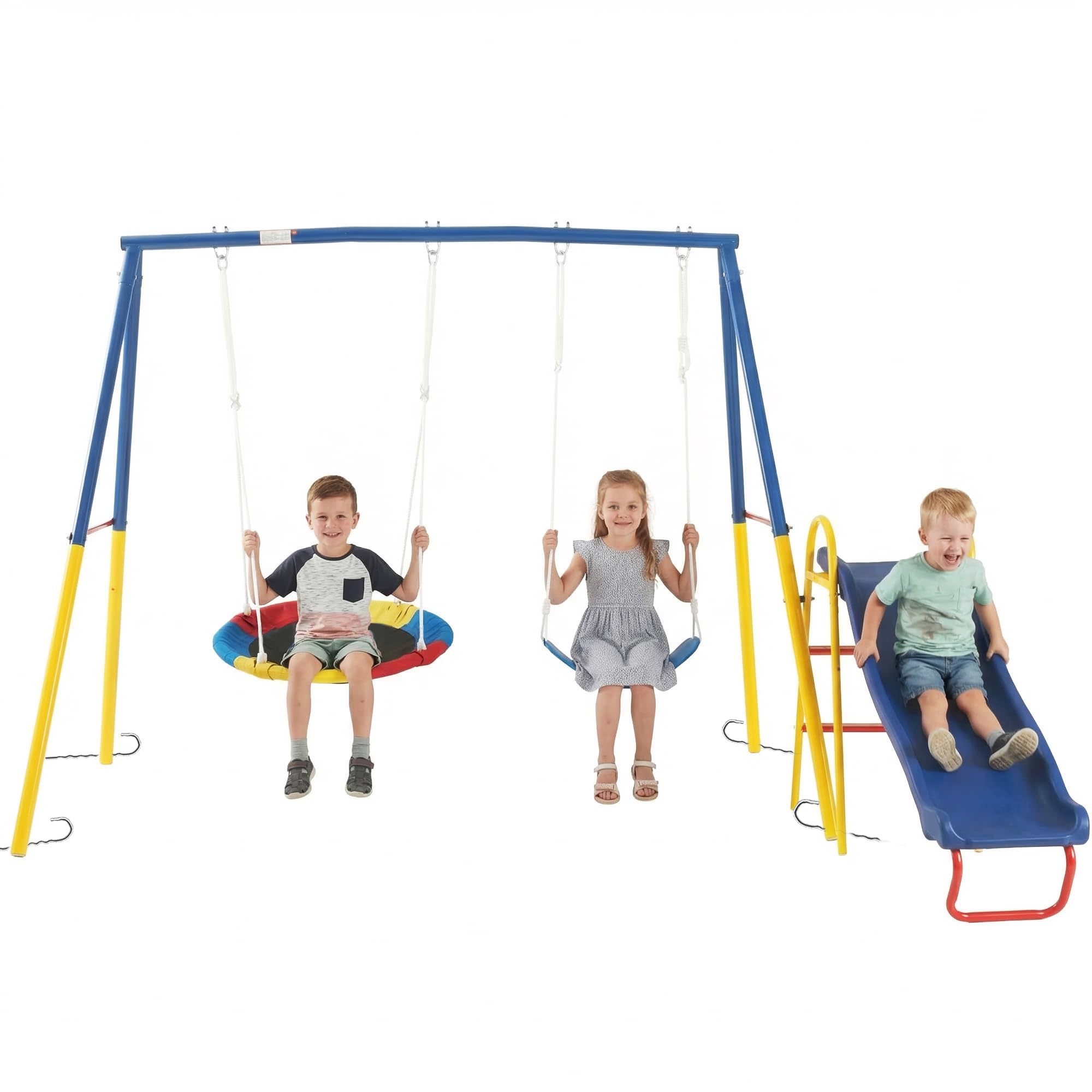 DECORLIFE 3 in 1 Swing Set with Slide
