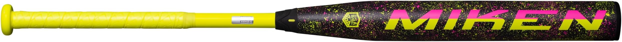 Miken Unisex-Adult Freak Splatter Slowpitch Softball Bat | USA | MSA6FRKL | Maxload | 2 Pc. Composite | 13.5 Barrel | Multiple Sizes