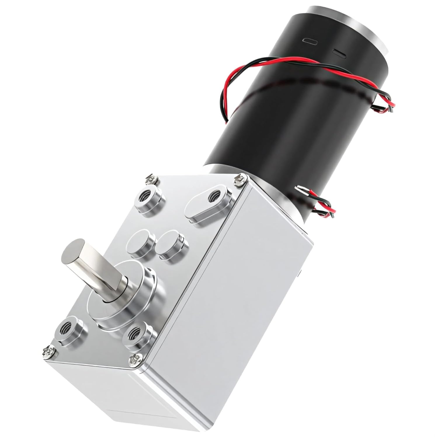 12V High Torque Dc Motor, Permanent Magnet Gear Motor with 8Mm Shaft, Compact Self-Locking Stainless Steel Design