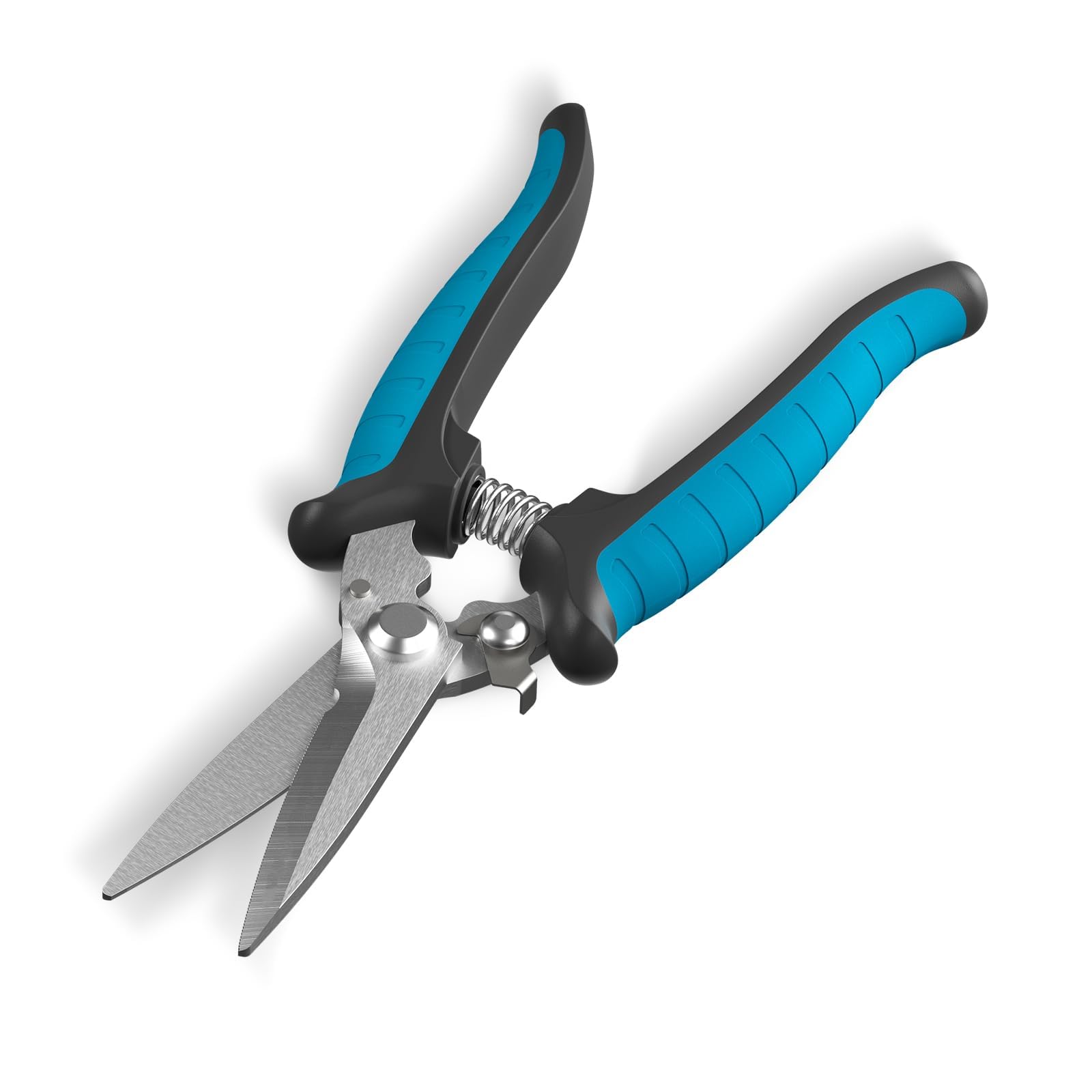 GARTOL 8" Scissors All Purpose Heavy Duty - Razor-Sharp Tin Snips for Sheet Metal, Electrical Wires, Insulation, Ropes, Cardboard | Electrician Tools with Cable Notch, Ergonomic Grip | DIY Scissors
