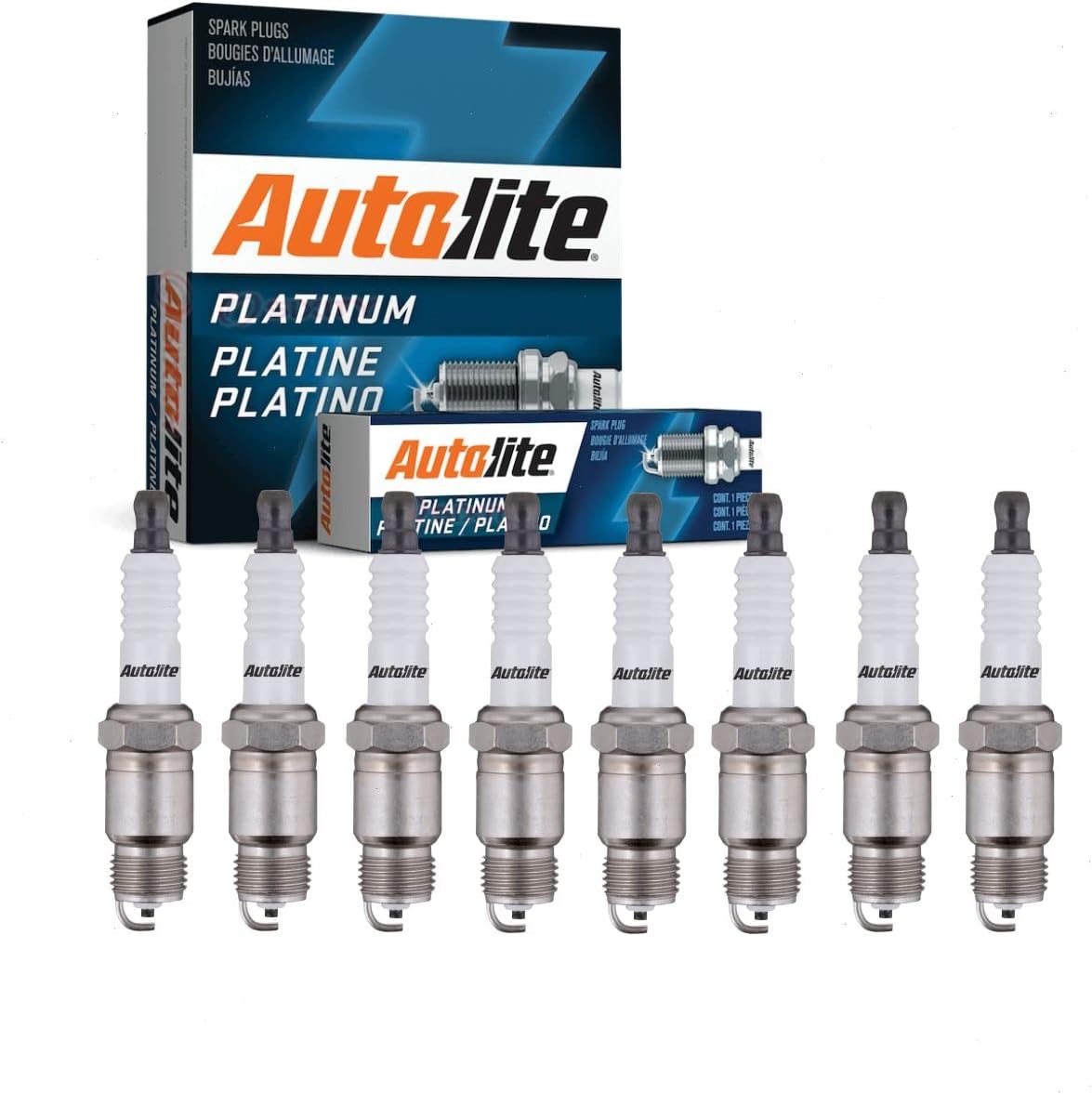 8 pc Autolite Platinum Spark Plugs compatible with Ford F-250 5.0L 5.8L V8 1984-1996