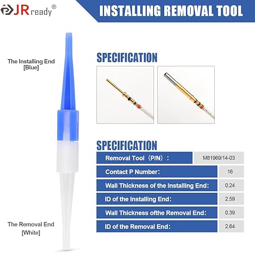 Vista 2 de JRready Herramienta de extracción de instalación de barril sólido M81969 14 03 16 para reparar conectores eléctricos en sistemas de interconexión
