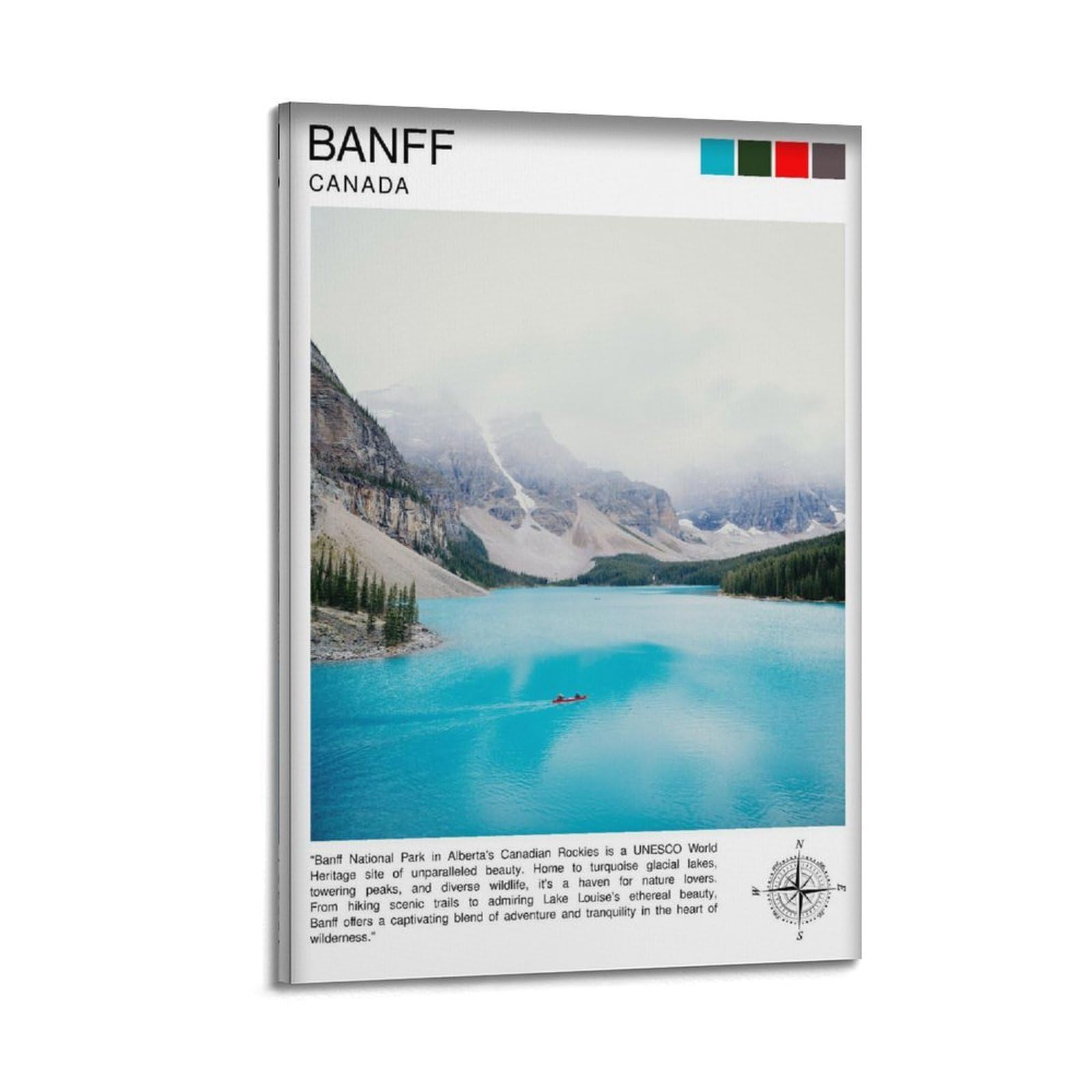 xiaoxiaoshen Banff National Park Travel Canada A Canvas Poster Wall Art Prints Room Aesthetic Murals Bedroom And Living Decorations 20x30inch(50x75cm)