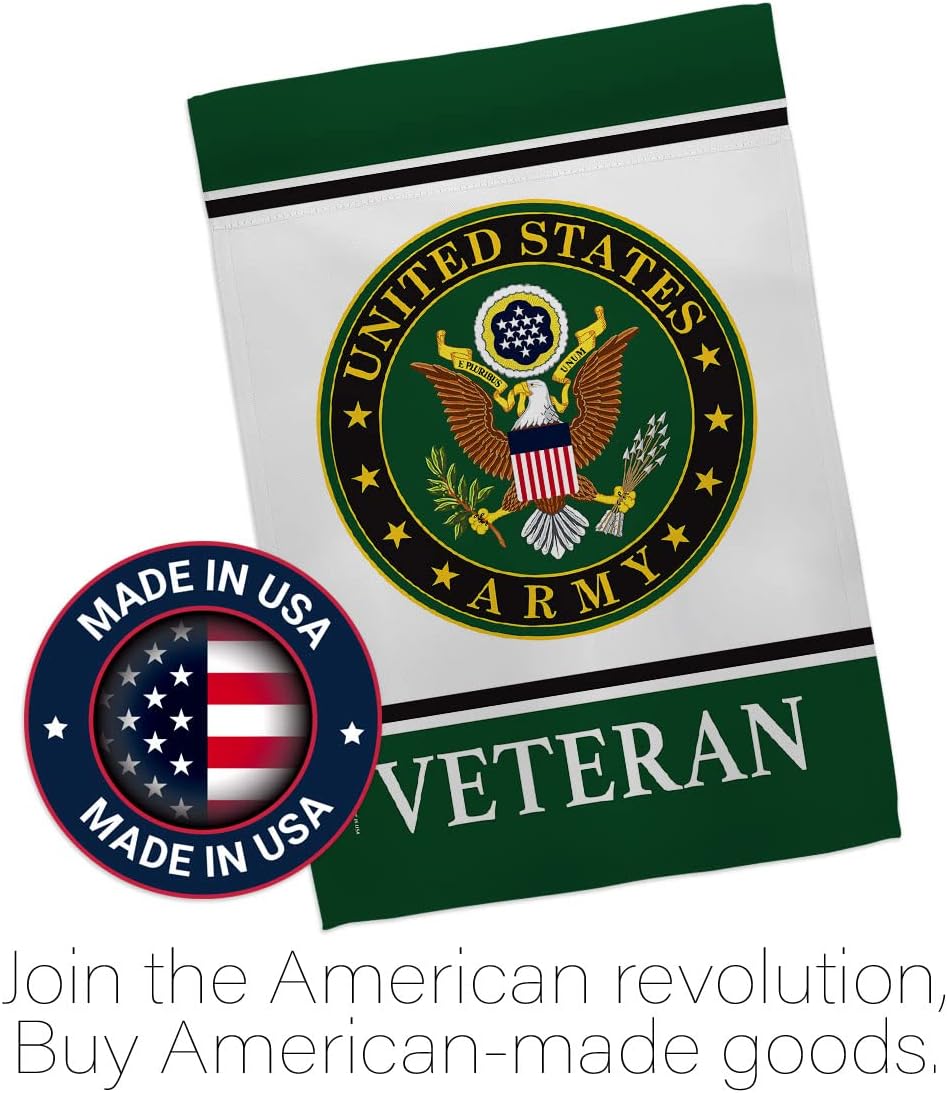 Army Veteran Garden Flag - Armed Forces Rangers United State American Military Retire Official - House Decoration Banner Small Yard Gift Double-Sided Made in USA 13 X 18.5 - Image 5