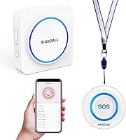 Vista 1 de SINGCALL Tuya WiFi SOS Wireless Calling Caregiver Localizador Sistema de Alerta de Llamadas para Pacientes Mayores Personas Mayores Discapacitados 1