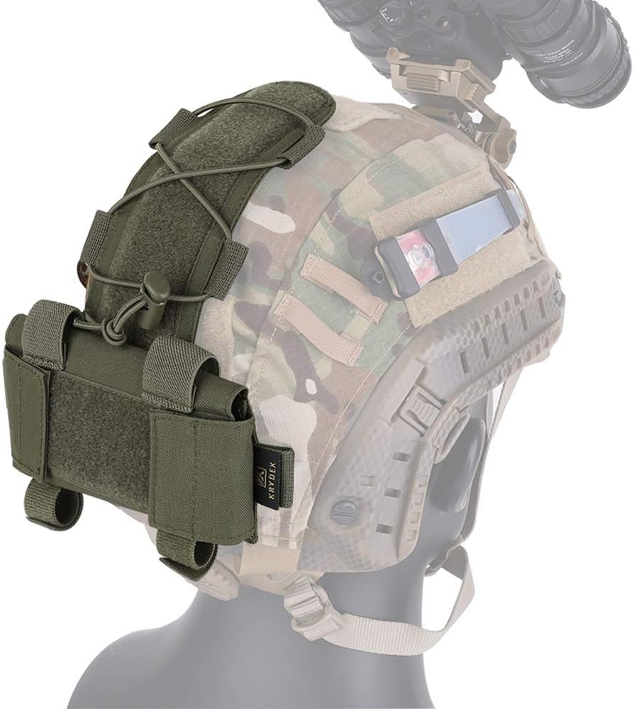 Tactical Helmet Battery Pouch Counterweight Pouch Helmet Battery Pack Balance Weight Bag with Hook&Loop for Tactical Helmet