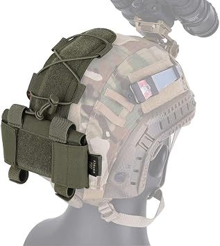 KRYDEX Tactical Helmet Battery Pouch Counterweight Pouch Helmet Battery Pack Balance Weight Bag with Hook&Loop for Tactical Helmet