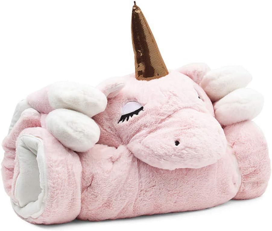 Frolics Plush Sleeping Bag Assorted Animals (Unicorn Pink)