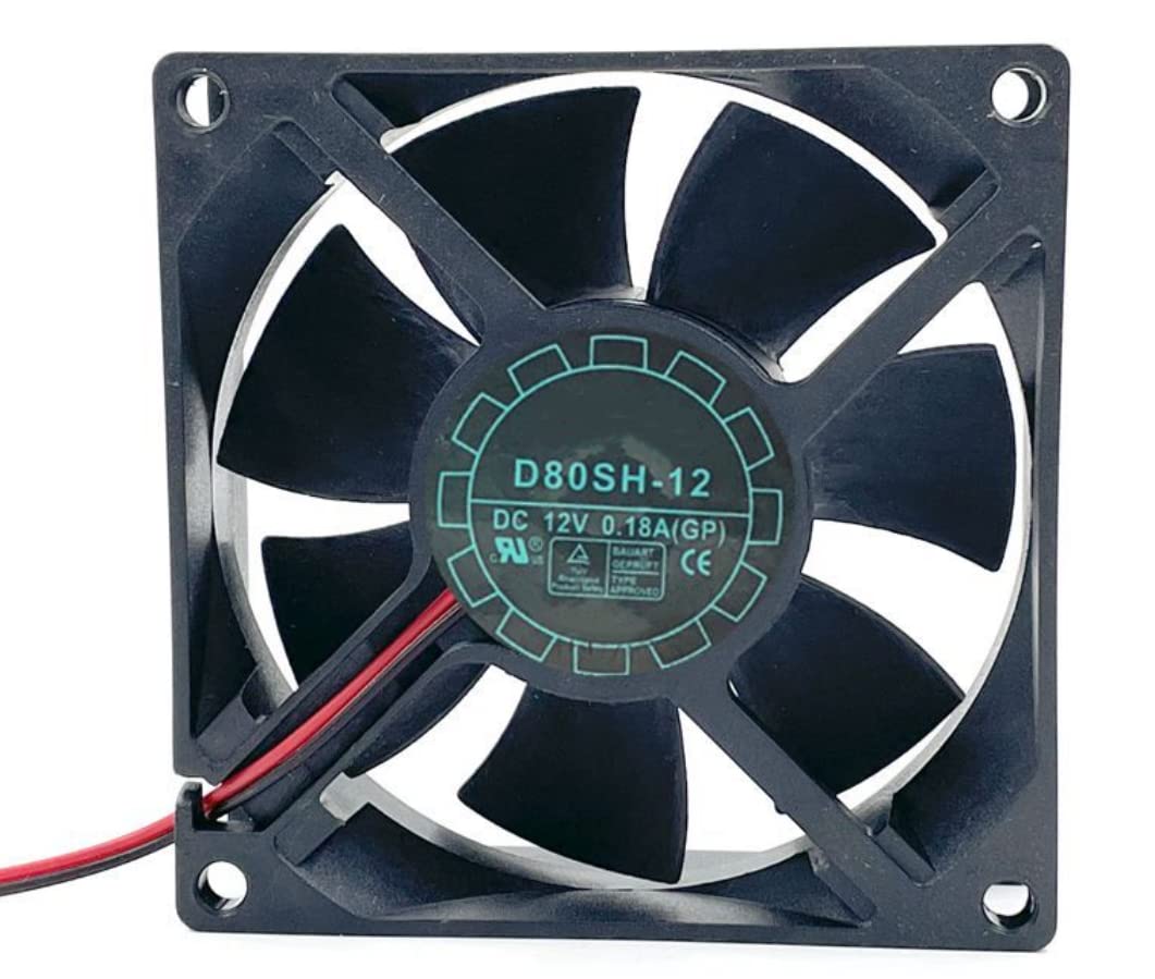 Fan D80SH12 80cm DC12V 0.18A 80X80X25mm 2Wire Cooling Fan Amazon.ca