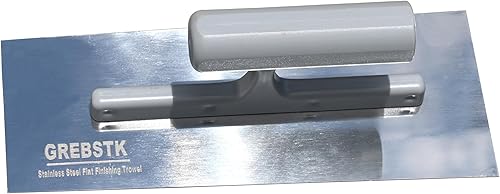 GREBSTK Paleta para paneles de yeso de acero inoxidable Paleta de enlucido de hormigón Herramienta de yeso Herramientas de cemento Herramientas de