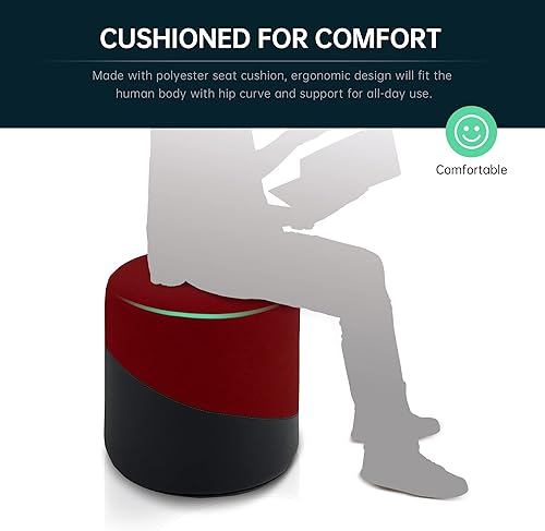 Miniatura 5 de Taburetes tambaleantes, alrededor de sillas meneando, taburete ergonómico para sentarse activo, silla de equilibrio giratoria para oficina en casa