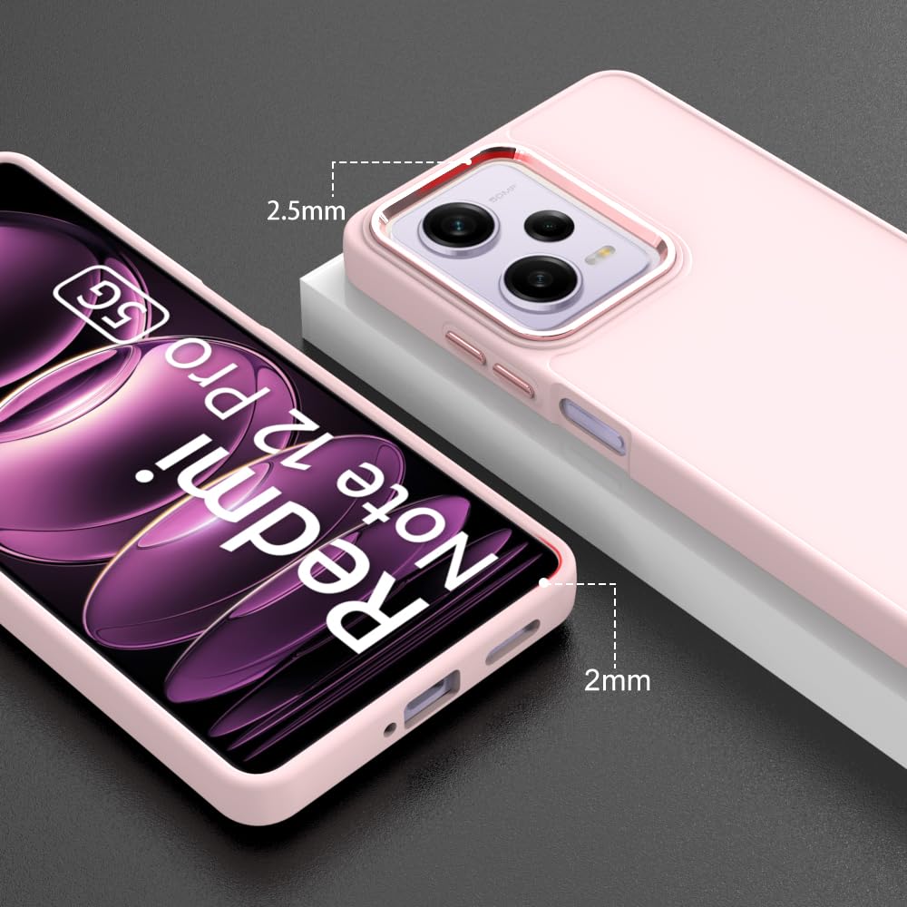 HONLEN Silikon-Hülle Für Xiaomi MI 11T / 11T Pro – Weiches TPU, Galvanisierter Rahmen, Rosa
