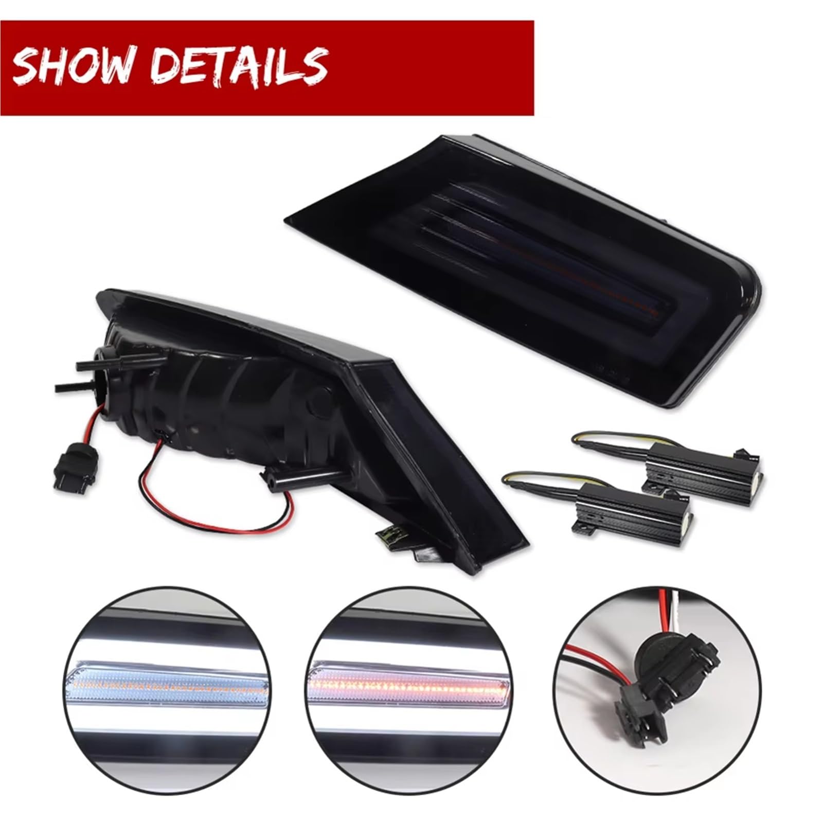 Indicatore di Direzione Per Jeep Per Liberty 2008-2012 12V Lampeggiante Ambra LED Auto Angolo Anteriore Indicatori Direzione Bianco DRL Guida Parcheggio Luci di Posizione(Clear Lens)