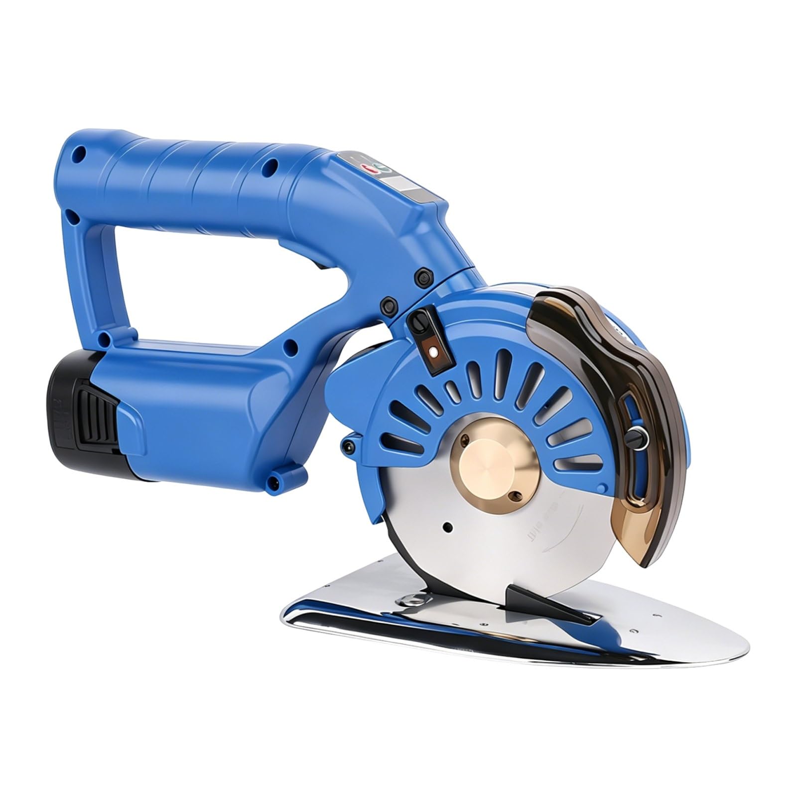 Taglierina Tessuti elettrica Professionale Cutter Stoffa Ricaricabile Lama autoaffilante 27mm Taglio Doppia Batteria 16.8V LED per Pelle Moquette Tessuto Laboratorio Cucito Sartoria