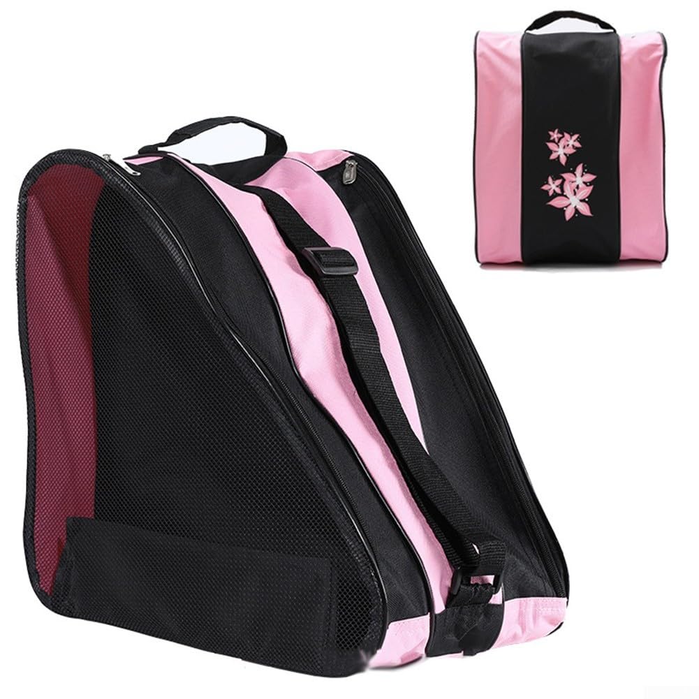 Borsa per pattinaggio in linea per pattini a rotelle e pattini da ghiaccio, custodia traspirante con design a tre strati, può contenere casco e attrezzatura protettiva, adatta fino alla