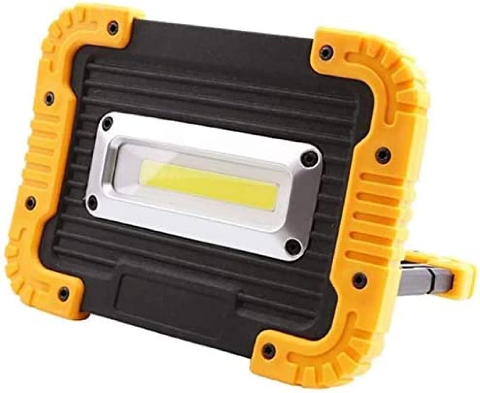 Luz de trabajo LED portátil de 30W 800LM, luces de inundación con baterías de iones de litio recargables incorporadas USB, 3 modos de brillo, IP55 impermeable al aire libre para acampar, ca