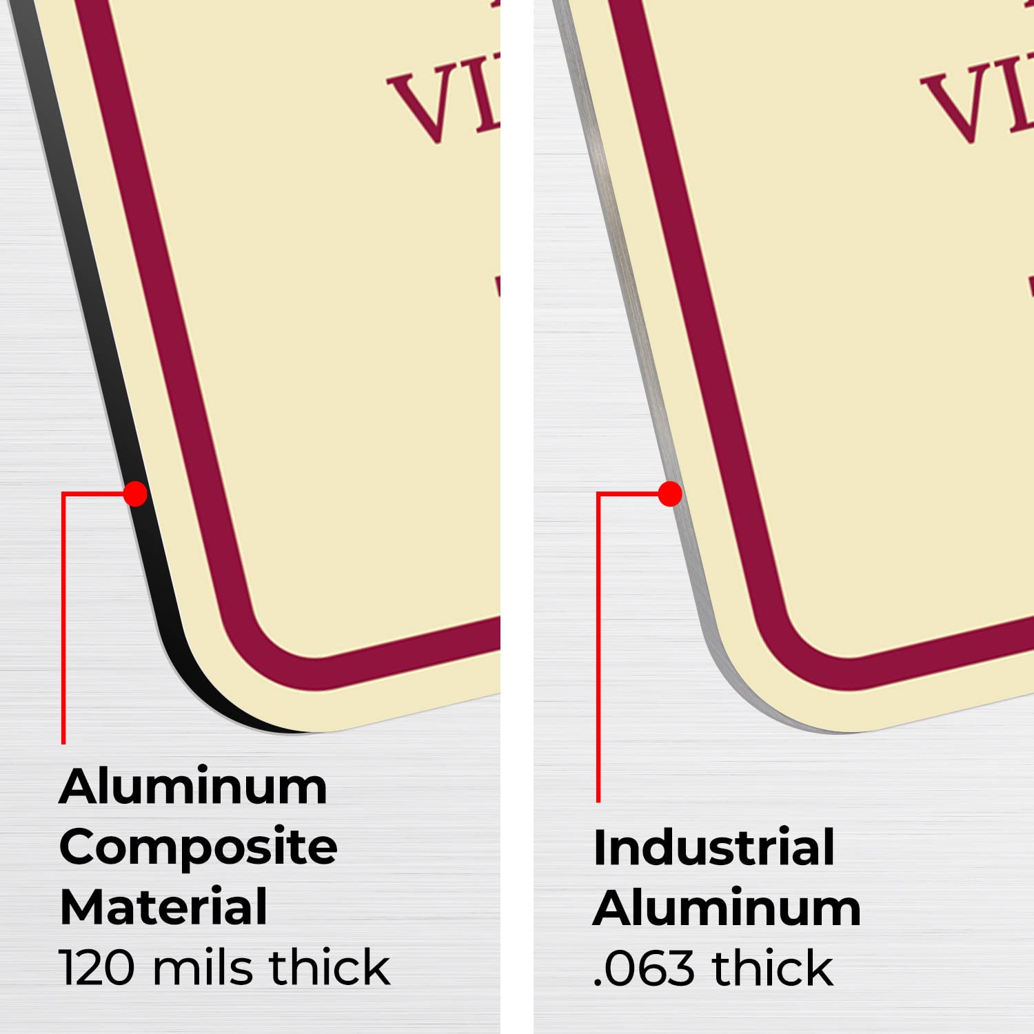 This Property is Protected by Video Surveillance Décor Sign, (SI-73454) Burgundy Light, 18x24 Inches, ACM, Fade Resistant, Made in USA