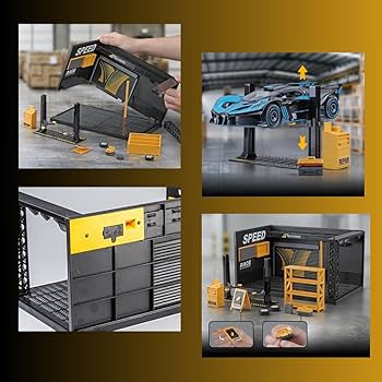 Amazon | 1/24 ガレージ ミニカー ジオラマ 模型 ピット JtG