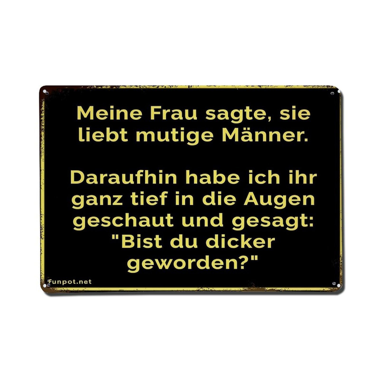 Black Background Yellow Text Humor Quote Metal Tin Sign Plaque