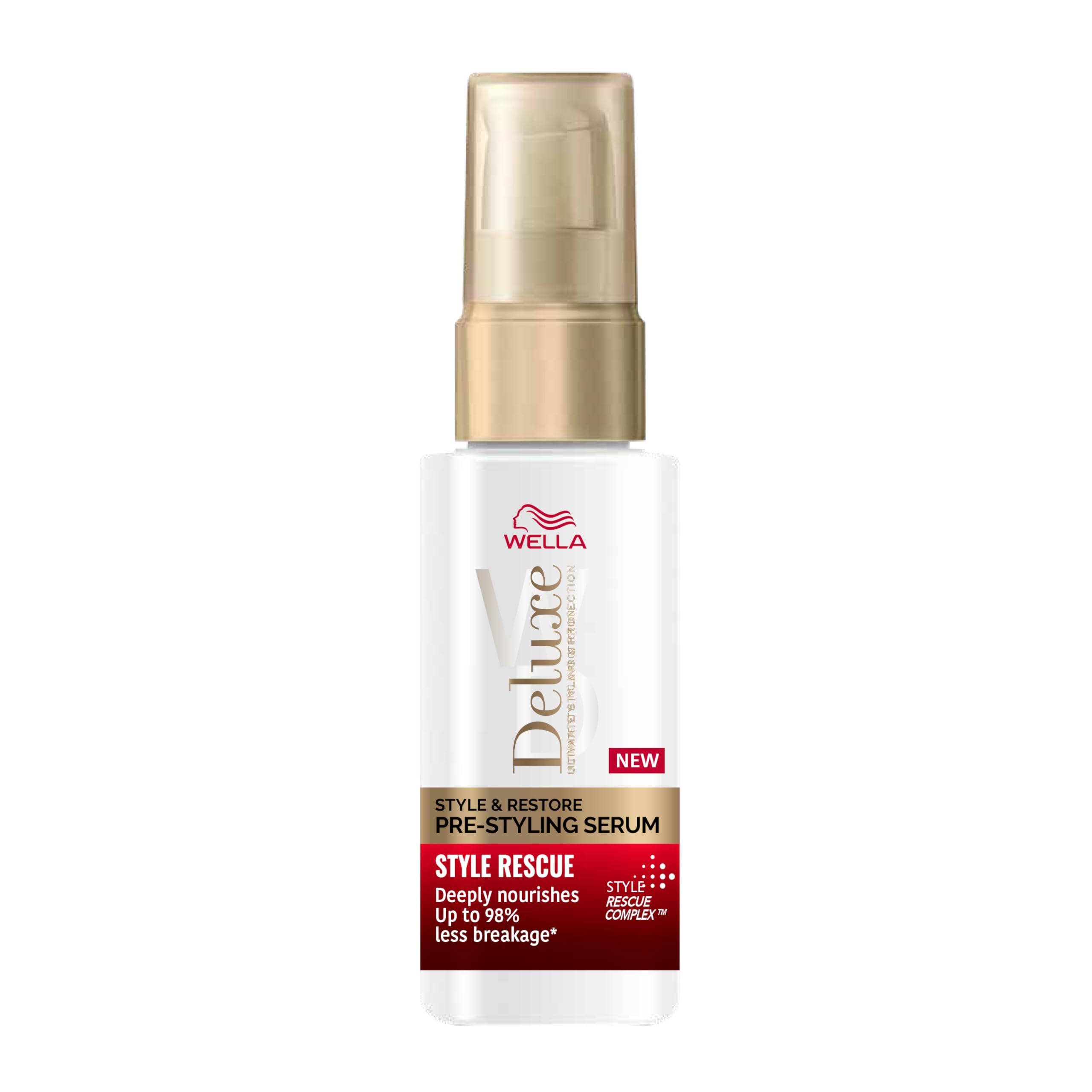 Deluxe Style Rescue Pre-Styling Serum – Nourishes, Restores Strength & Shine – Reduces Breakage by 98% – 50ml