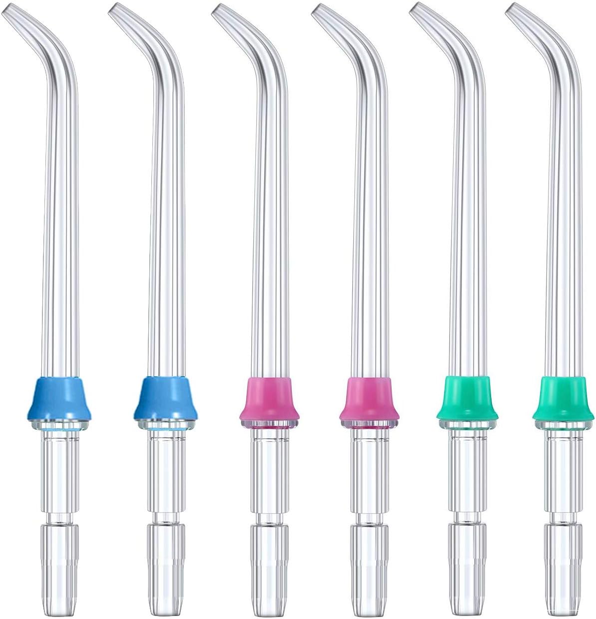 Ronsit Replacement Classic Jet Tips Compatible With Waterpik Water Flossers and Other Brand Oral Irrigators, Flosser Refill Replacement Heads, Classic Jet Nozzle Accessories (6-Pack)