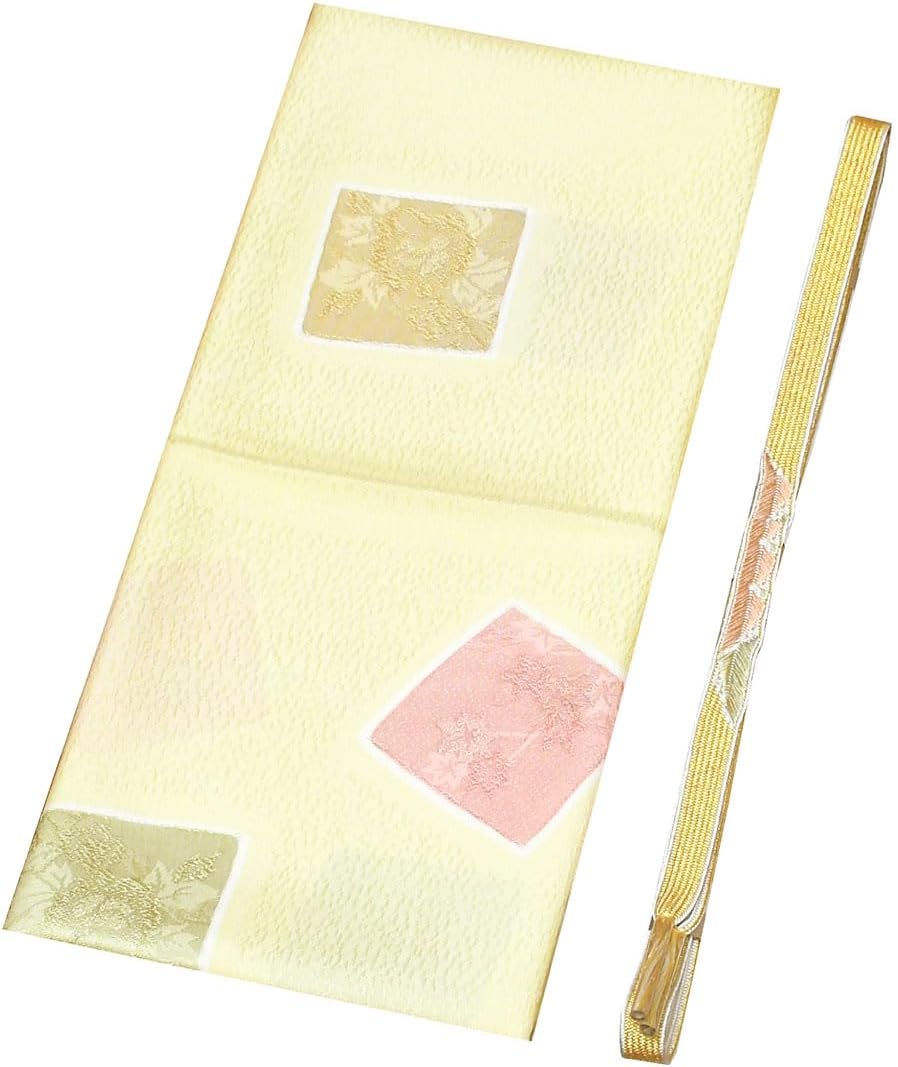 古典しじら織 浴衣 綿麻！粋な夏着物 縞柄 献上帯 半幅帯白 2点 0521④