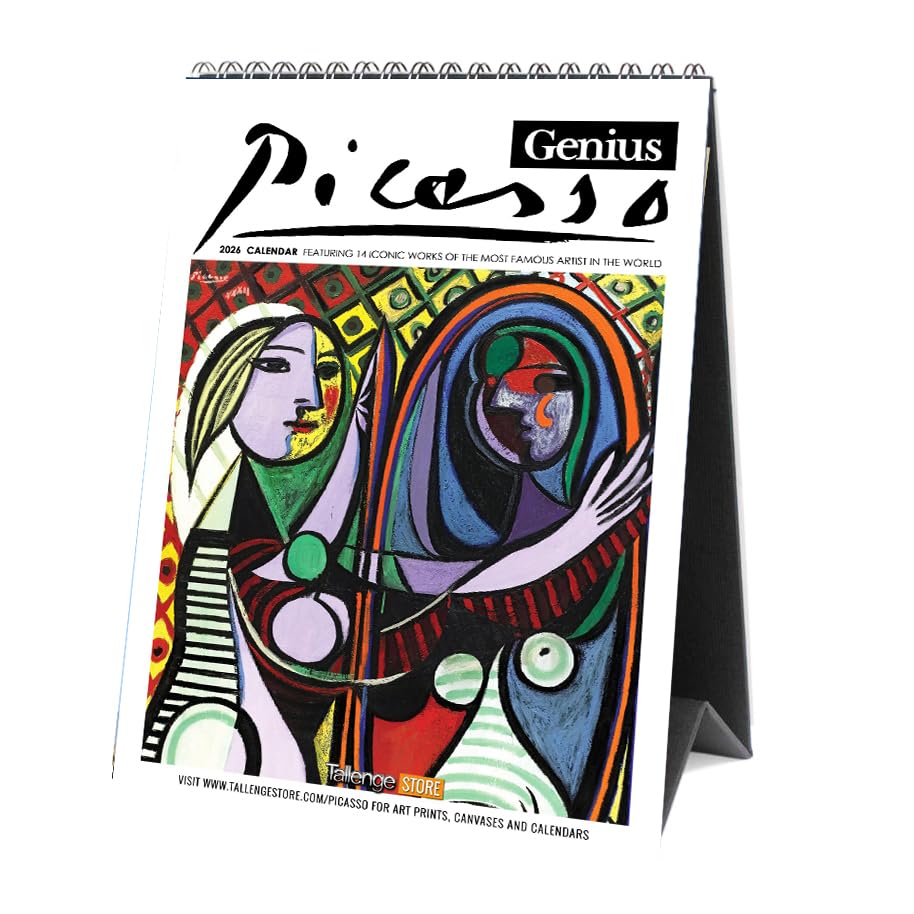 Image of Tallenge - Pablo Picasso - 2026 Desk Calendar - 6 x 9 Inches for Home & Office (Paper, Desk Calendar)