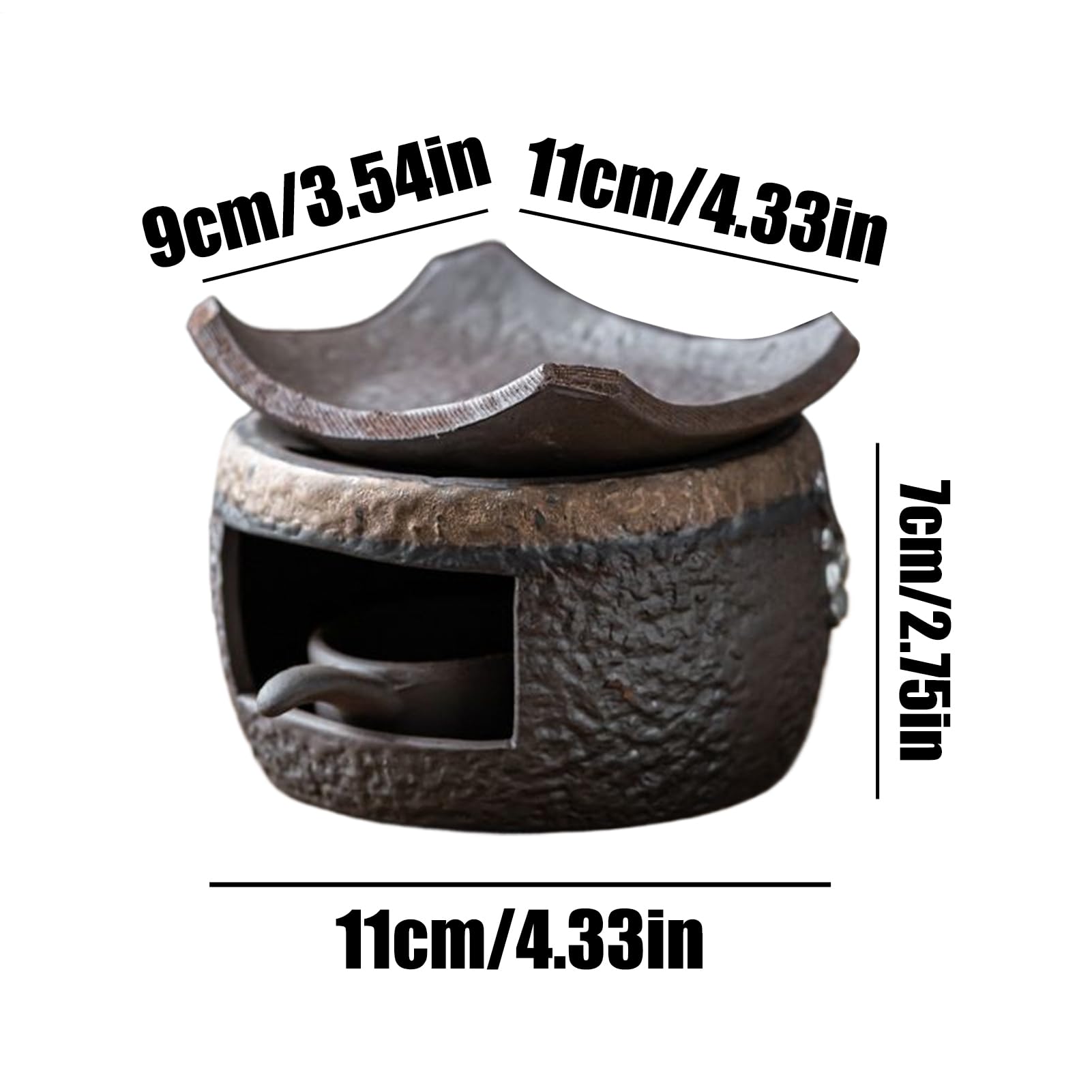 Ceramiczny Palnik Do Olejków Zapachowych Ręcznie Wykonany Ceramiczny | Ręcznie Robiony Zen Kadzielnica Przeznaczony Do Sypialni, Pokoju Medytacyjnego, Kuchni, Łazienki, Akademika I