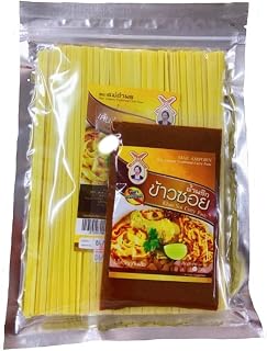 Mae Amporn Brand, Khao Soi Cooking Set, Khao Soi Curry Paste 100g + Khao Soi Dried Noodle 300g