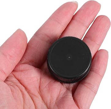 HEALLILY Plastic Bottle Caps Replacement, 100 Pack Black Screw On Lids for Water Juice Beverage Storage and DIY Crafts, Leak Proof Threaded Bottle Lids, 1.18 Inch