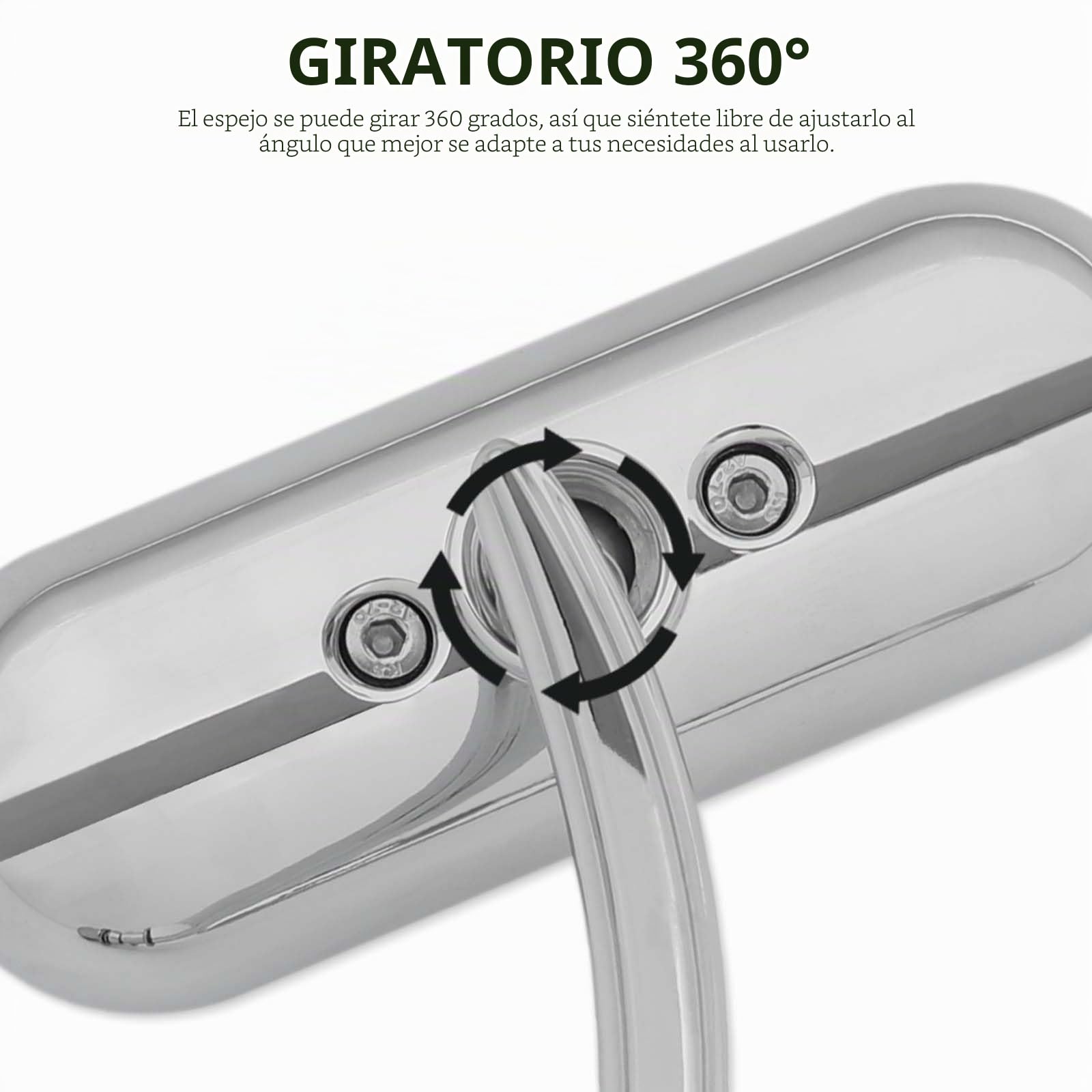 Espejos Retrovisores de Motocicleta de Forma Ovalada Cromo, M8 M10 Retrovisores Moto Compatible con Harley Road King Softail Glide Dyna Chopper Bobber Touring Cruiser Street Bike Yamaha