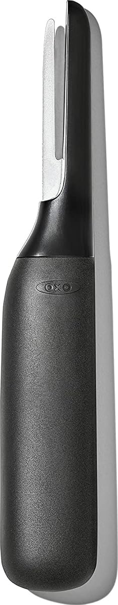 OXO Good Grips Shrimp Deveiner | Stainless Steel Blade, Peels and Deveins Shrimp, Plastic Guard for Protection, Non-Slip Grip, Dishwasher Safe