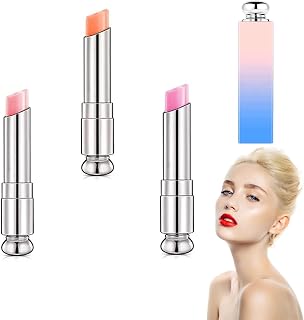 3PCS Color Changing Lipstick, Lip Gloss Colour Changing Lip Balm, Nutritious Tinted Lip Balm, Moisturizer Magic Temperature Color Change Lipstick, Lip Balm Tinted Long Lasting for Lip Repair