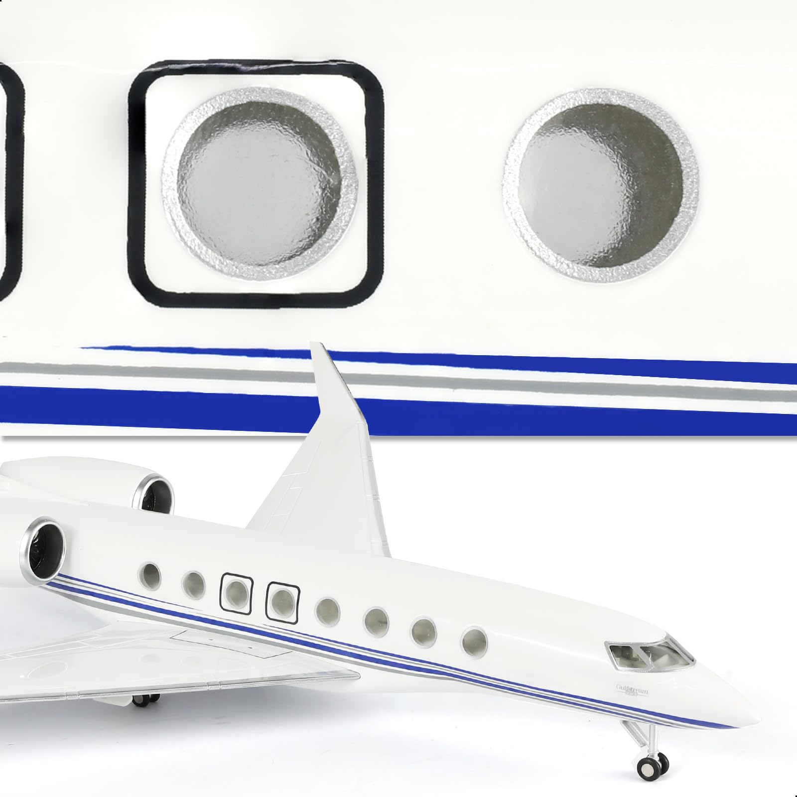 1/67 Maßstab G650 Privatjet Flugzeug Modellbausatz (45 cm) Großes Resin-Flugzeugmodell mit Ständer für Sammler und Luftfahrtenthusiasten, Kreatives Geschenk für Männer