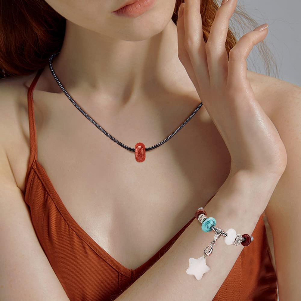 NBEADS – 10 Perline Di Quarzo Rosa A Forma Di Cuore, Perle Distanziali Da 5.5mm Per Creazione Gioielli Fai Da Te - 2