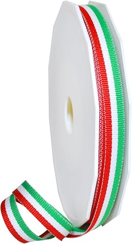 Morex Ribbon Cinta decorativa a rayas de grogrén de poliéster, 20 yardas", italiano, 38 pulgadas