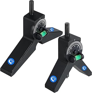 Magnetic Pipe Center Finder, Y-Shape Pipefitter Tool with Adjustable Protractor, 2-Piece Set, Black