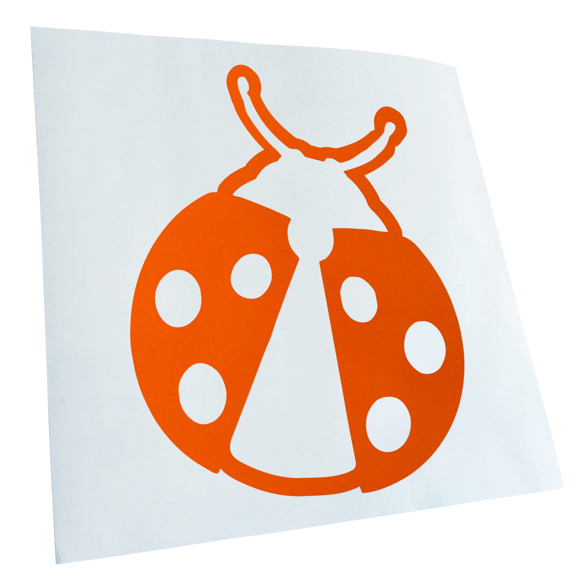 Kiwistar - Car Sticker - Orange - 11 x 9 cm Ladybird - Rear Window Car Sticker Weatherproof for Car Truck Moped Truck - Sticker Exterior Self-Adhesive Tuning Accessories for Window Vehicle Window
