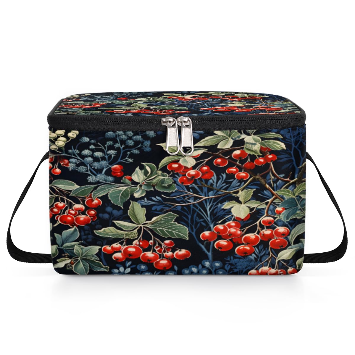 GzLeyigou Xmas Pinecone Decor Lunch Bags for Women Men 9 Cans, Hot & Cold Food Delivery Bag Insulated Grocery Bag Insulated Lunch Box Cooler Bag for Office Work Picnic Beach