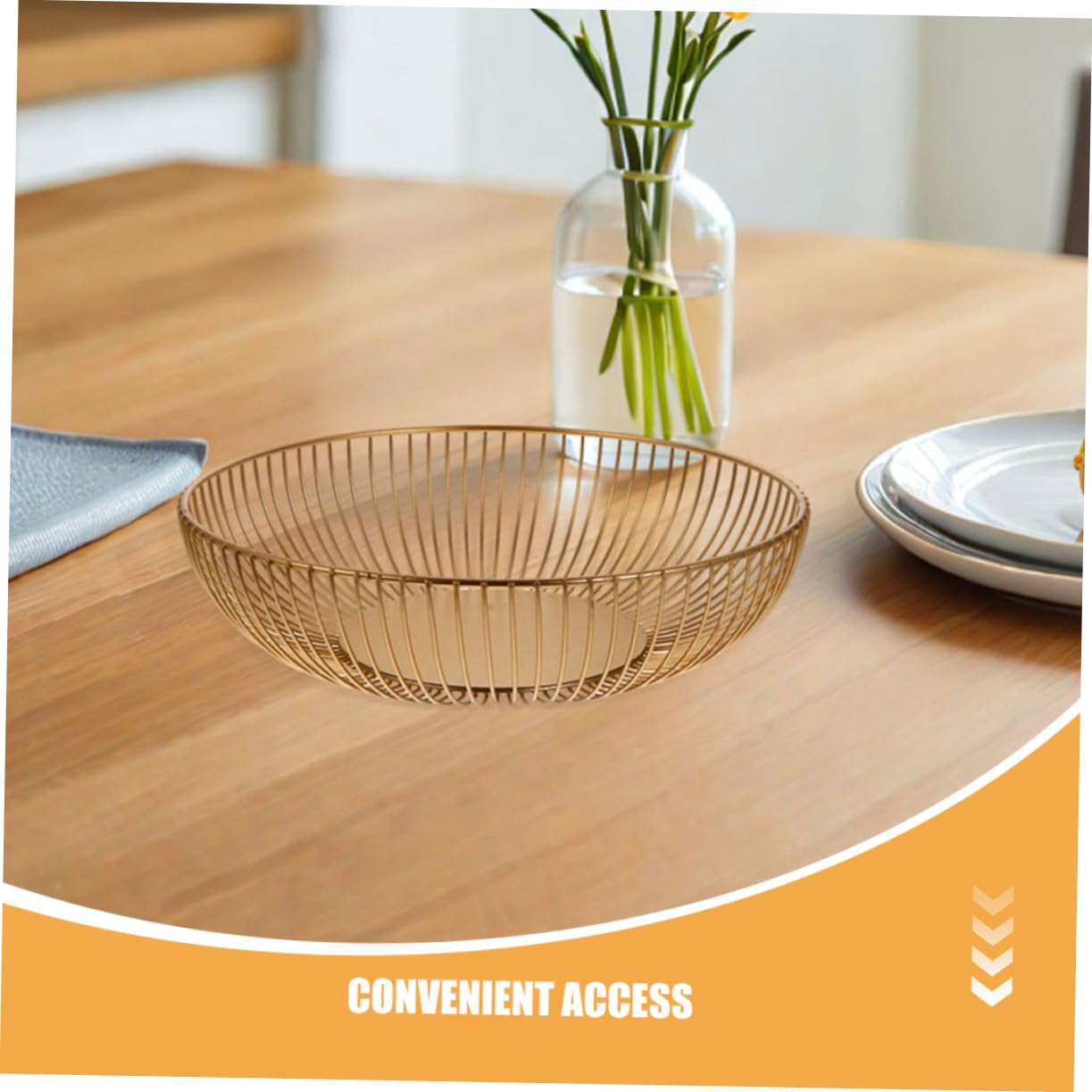 2 Szt. Częściowy Metalowych Koszyków Owoce i Przekąski Okrągłe Metalowe Kosze Druciane Warzywa Chleb i Słodycze Stylowy Organizer Blat Kuchenny Złoto Czarny Design