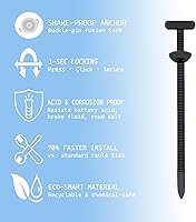 Vista 4 de Hebilla universal de nailon para reparación de automóviles, clips de cremallera autoblocantes resistentes con hebilla antirrobo y resistencia a