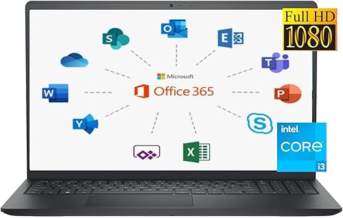 DELL Laptop Inspiron 15 3520 Slim 2024, pantalla LED FHD de 15.6 pulgadas, Intel Core i3-1115G4 hasta 4.1GHz (Beat N4020), HDMI, cámara web, Windows
