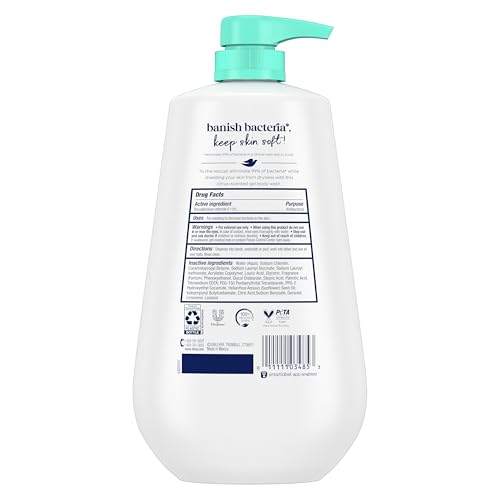 Dove Body Wash with Pump Antibacterial For All Skin Types Protects from Dryness 30.6 oz